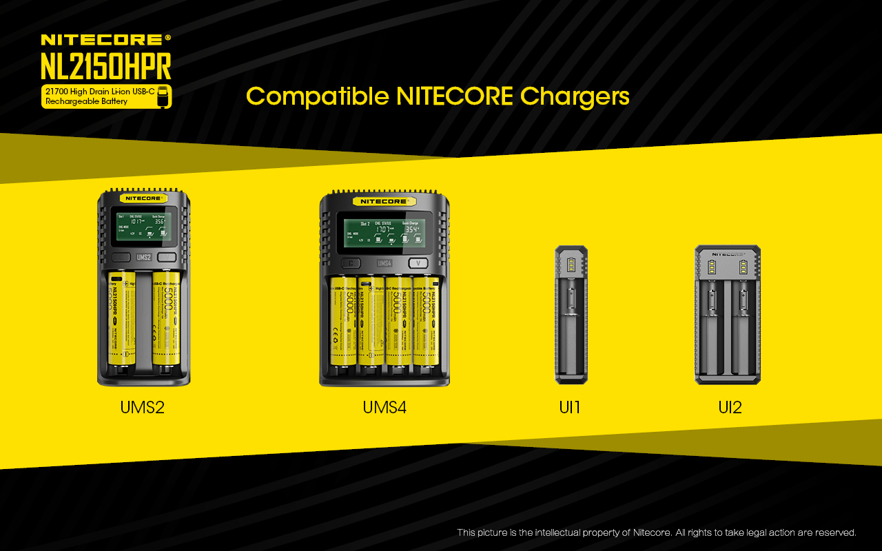 Dobíjecí USB baterie Nitecore 21700 5000mAh USB (NL2150HPR)