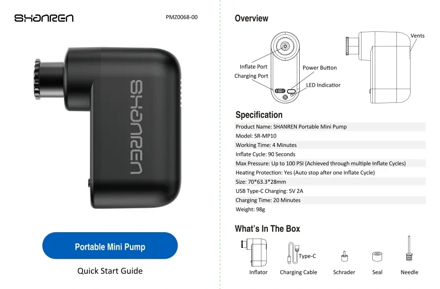 Elektronická Mini Pumpa Shanren