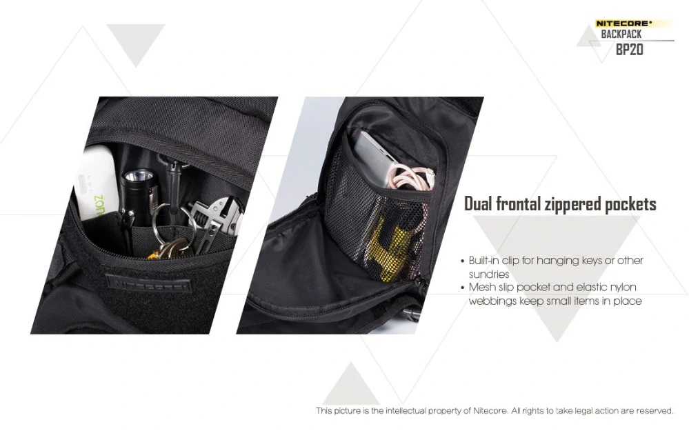 Nitecore BP20 batoh černý 20l