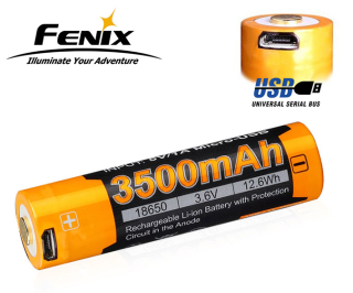 Dobíjecí USB baterie Fenix 18650 3500mAh