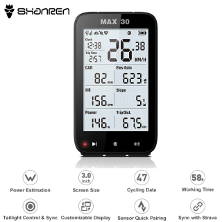 Shanren MAX 30 Smart GPS Bike Computer