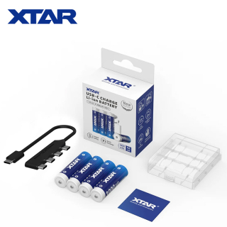 Xtar AA 1.5V LR 3000mAh USB-C Li-Ion baterie 4 kusy