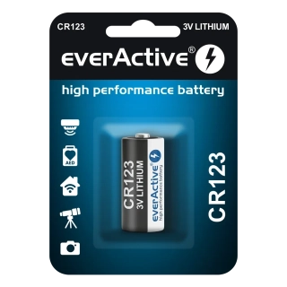 Baterie everActive CR123 3V Lithium 1500mAh