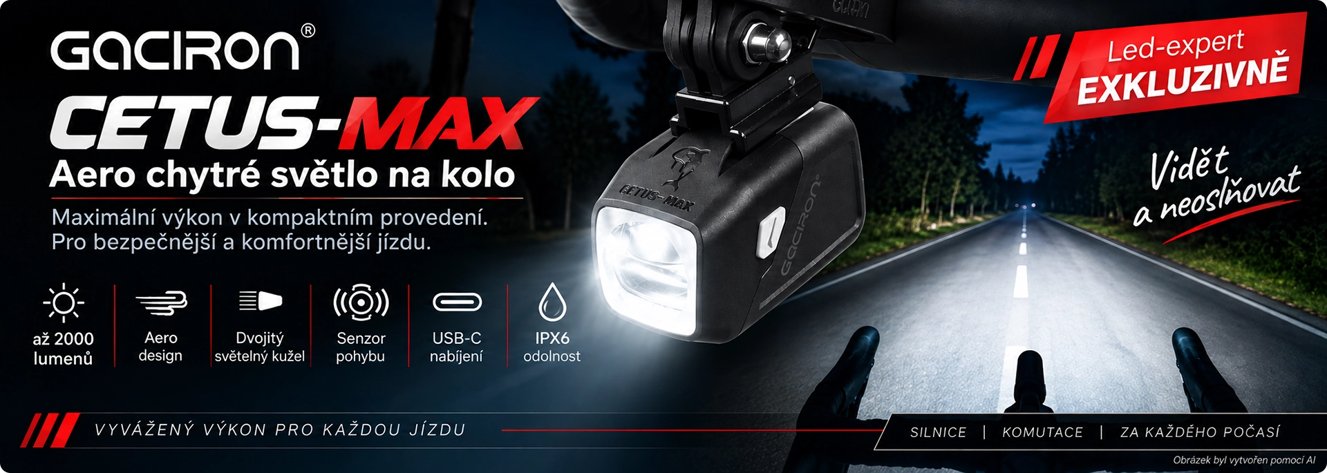 Gaciron Cetus MAX - novinka - světlo neoslňnovací